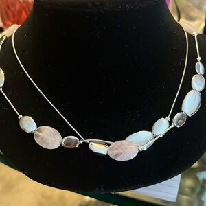 #0087  Pink Silver Chico’s Necklace